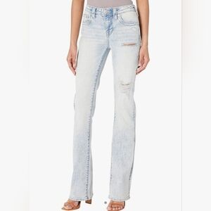 True Religion Women's Becca Mid Rise Bootcut Big T Jean